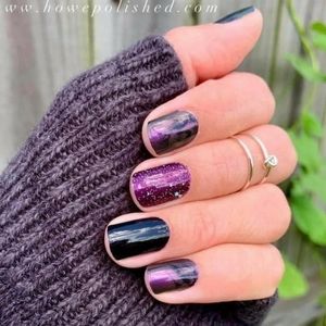 Dark plum nail bundle